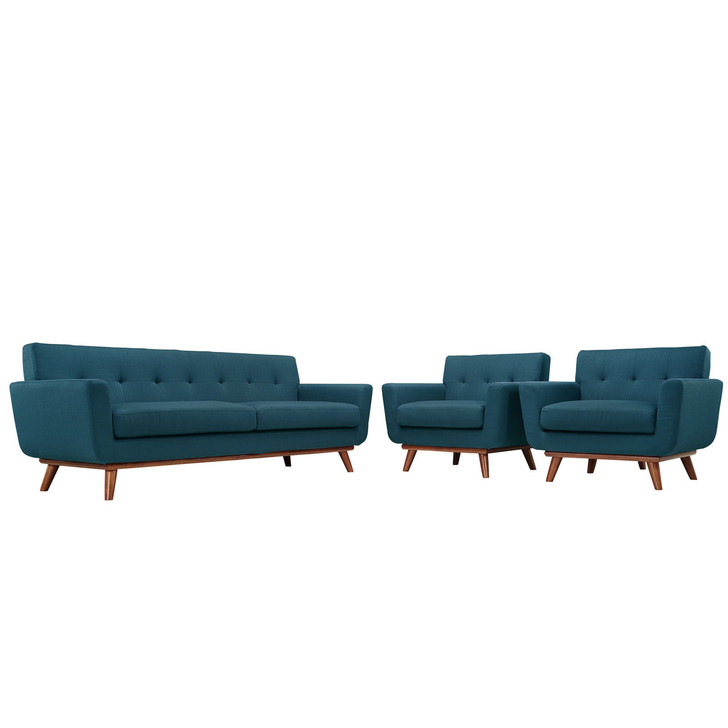 Engage Armchairs and Sofa Set of 3 in Azure