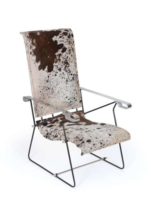 Cowboy Sling Chair , White Leather