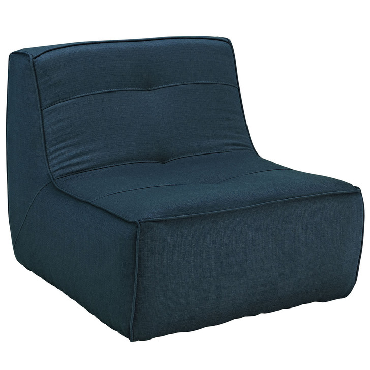 Align Upholstered Armchair in Azure
