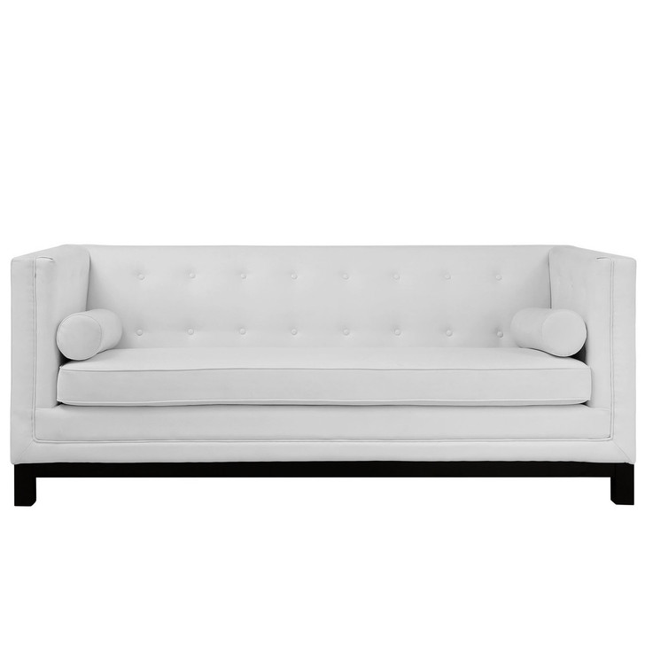 Imperial Sofa, White Leather