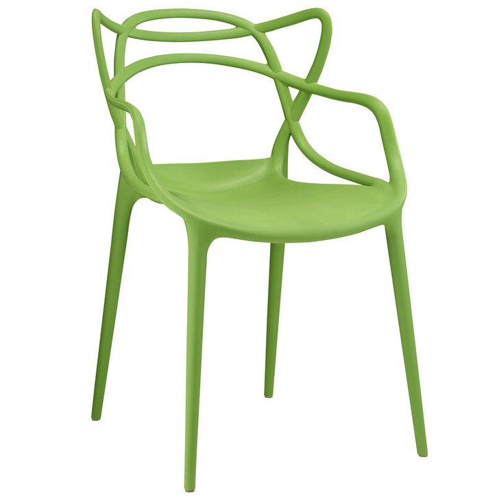 Entangled Dining Armchair, Green Plastic