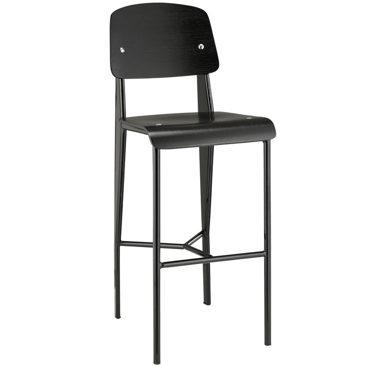 Cabin Bar Stool, Black Metal