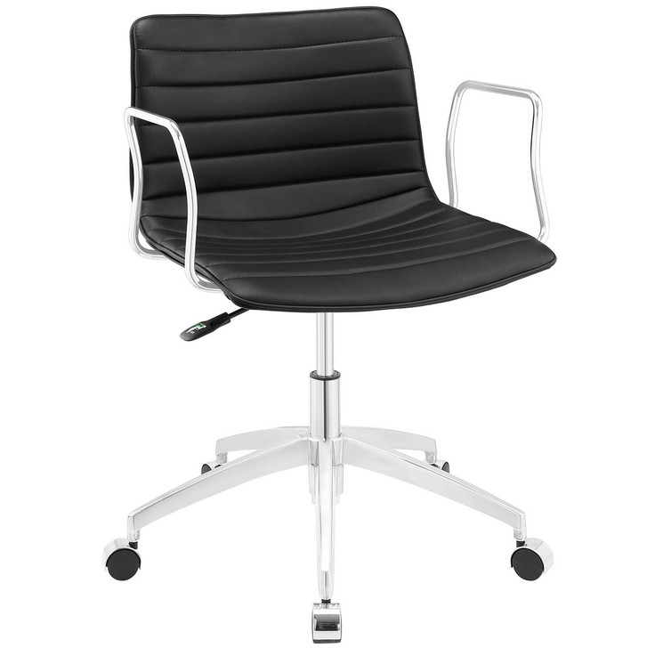 Celerity Office Chair, Black Faux Leather