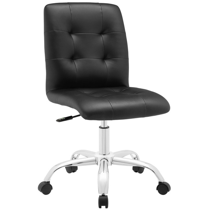 Prim Mid Back Office Chair, Black Faux Leather