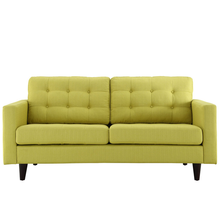 Empress Loveseat, Green Fabric