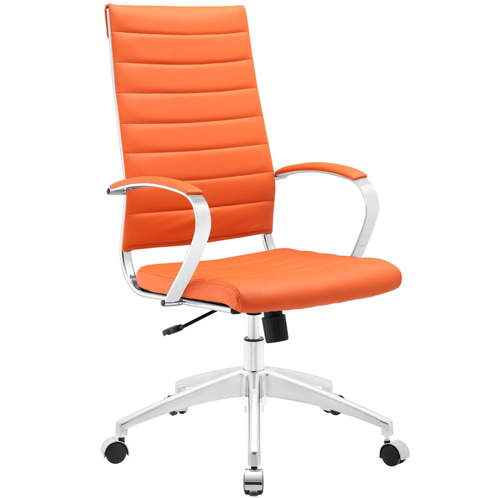 Jive Highback Office Chair, Orange Faux Leather