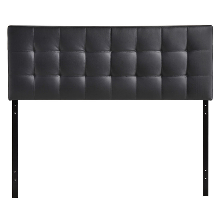 Lily Full Vinyl Headboard, Black Faux Leather