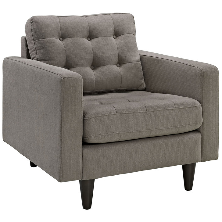 Empress Upholstered Armchair in Granite