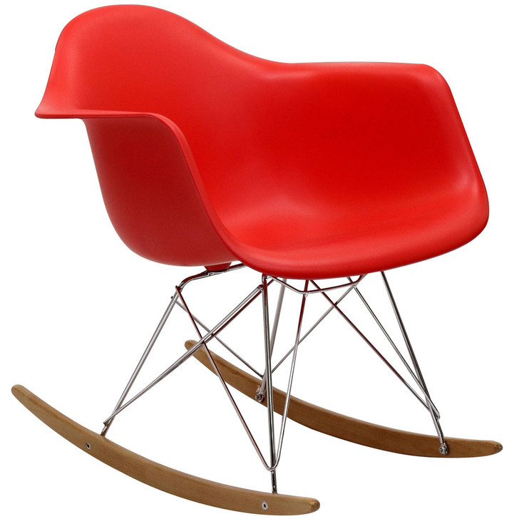 Rocker Lounge Chair in Red