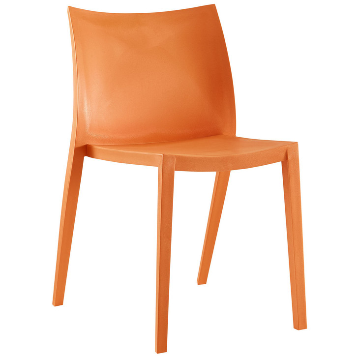 Gallant Dining Side Chair (Indoor and Outdoor), Orange, Plastic