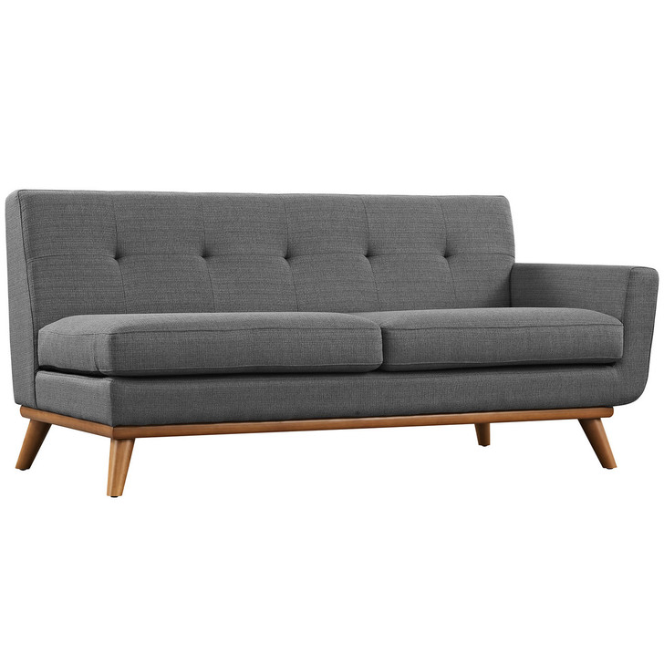 Engage Right-Arm Loveseat , Grey, Fabric
