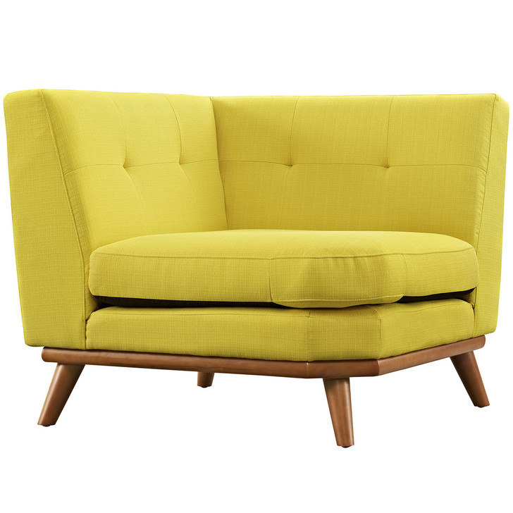 Engage Corner Sofa , Yellow, Fabric