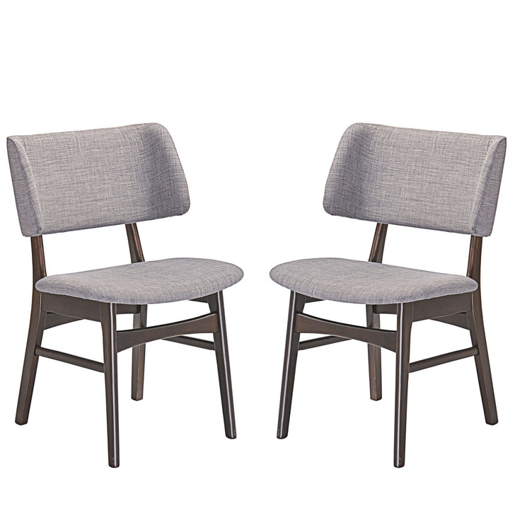 Vestige Dining Side Chair (Set of Two), Grey, Fabric, Wood