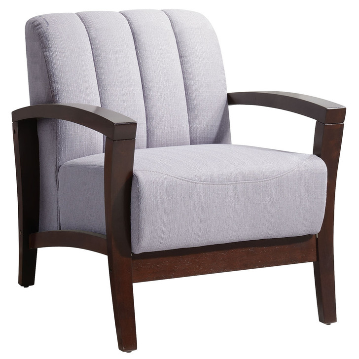 Enamor Fabric Armchair , Grey, Fabric, Wood