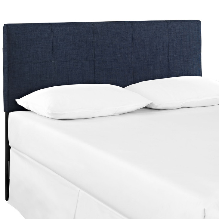 Oliver Queen Size Fabric Headboard, Blue, Fabric