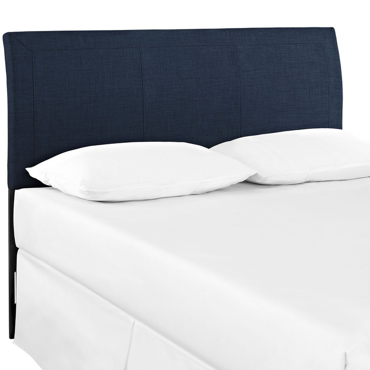 Isabella Queen Size Headboard, Blue, Fabric