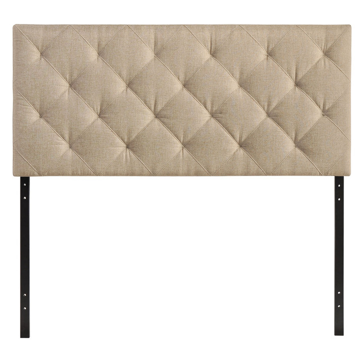 Theodore Twin Size Fabric Headboard, Beige, Fabric