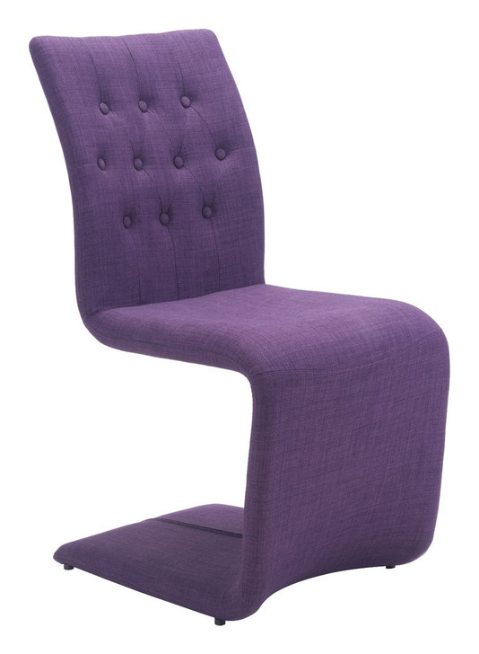 Hyper Dining Chair ( Set of 2 ), Purple, Fabric