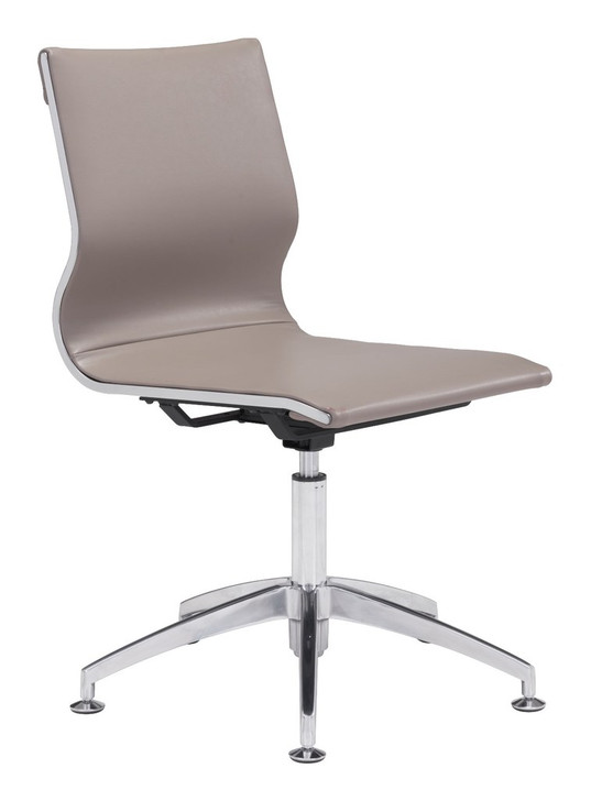 Glider Conference Chair, Beige, Faux Leather