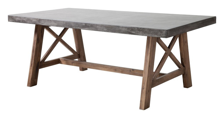 Ford Dining Table, Gray, Stone