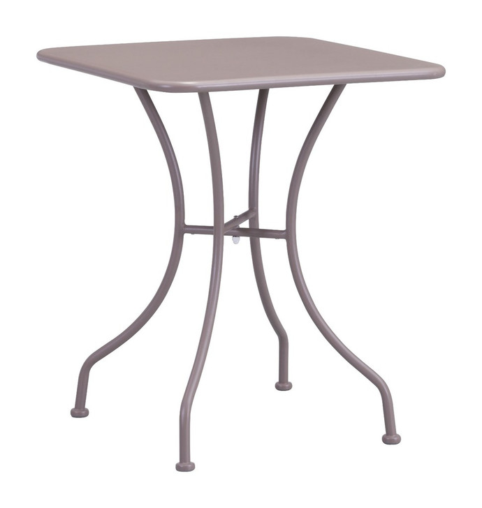 Oz Dining Square Table, Beige, Metal