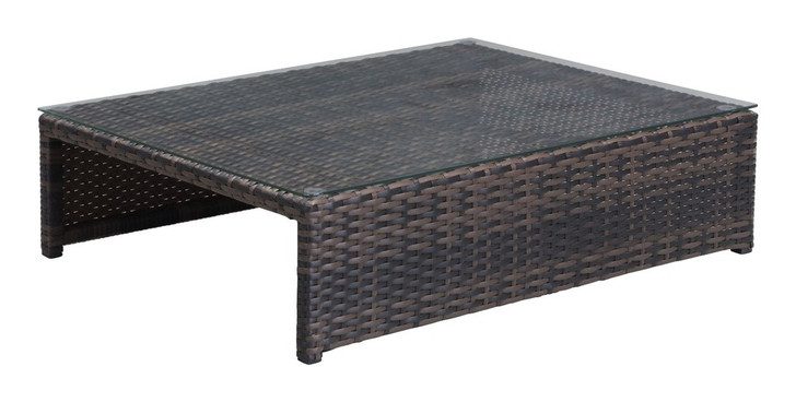 Delray Coffee Table, Brown, Rattan