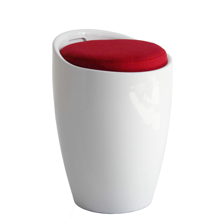 Schnapps Stool, White, Plastic