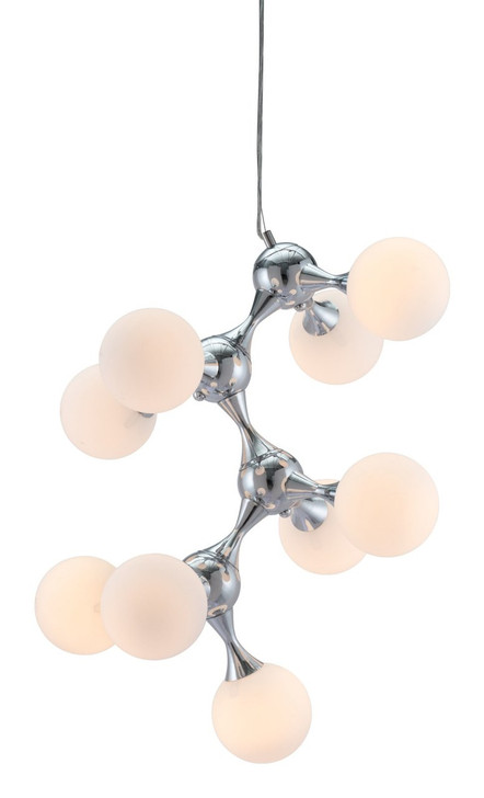 Pomegranate Ceiling Lamp White & Chrome, Metal