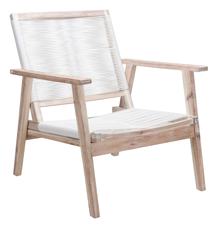 South Port Arm Chair White Wash & White, Wood
