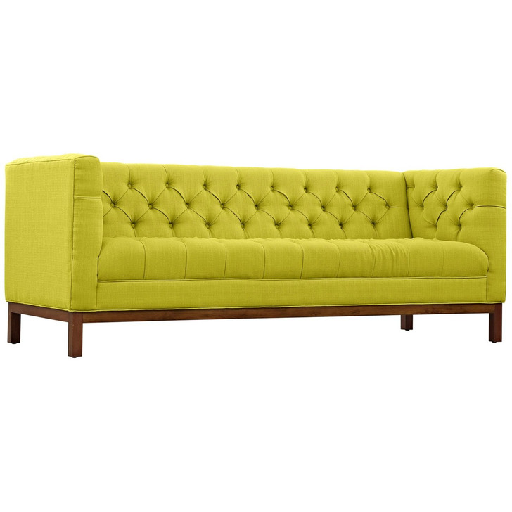 Panache Upholstered Fabric Sofa, Green, Fabric 9671