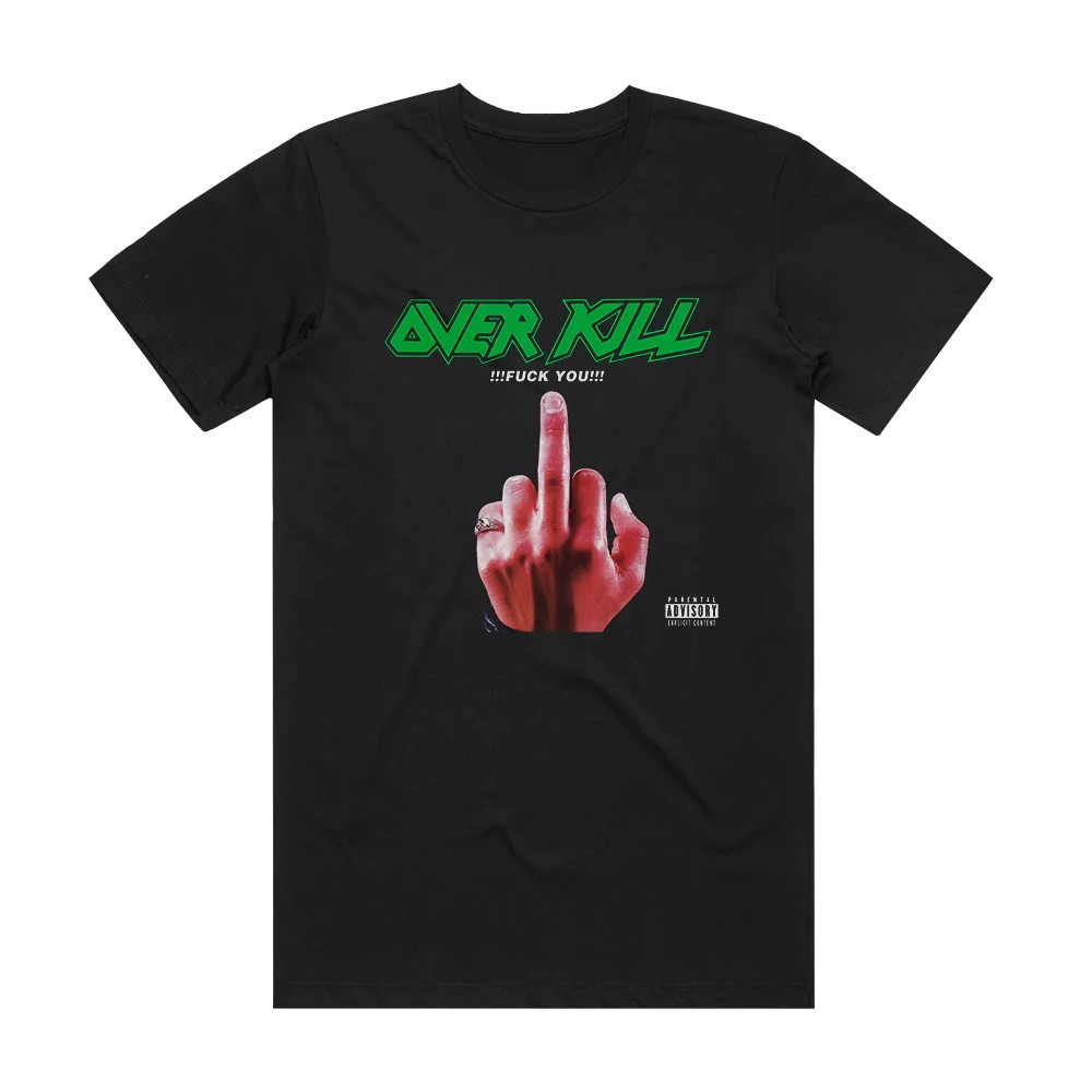 Overkill Fuck You 1 Album Cover T-Shirt Black