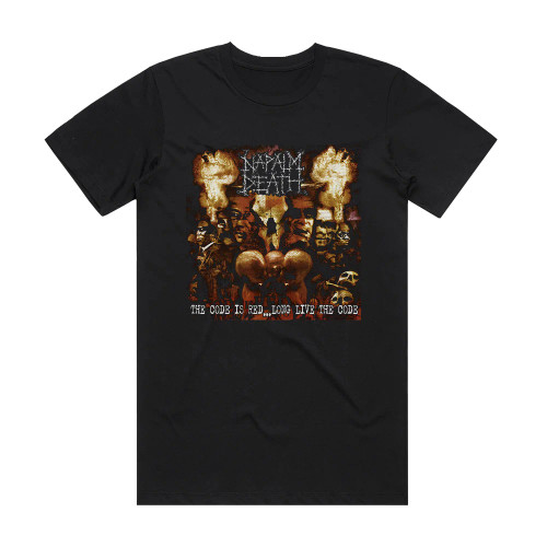 Napalm Death The Code Is Red Long Live The Code Album Cover T-Shirt Black