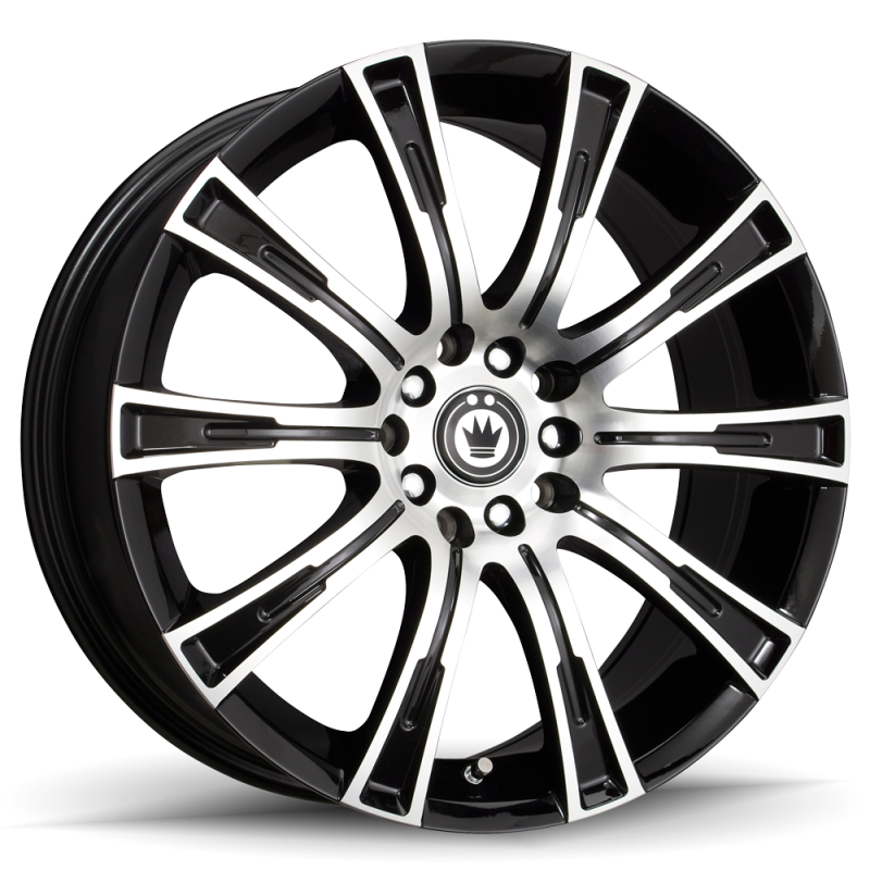 Konig Crown 17x7.5 5x105/114.3 ET40 Black Machine Face | CW77T54405