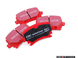 Performance Rear Brake Service Kit - (286x12) ECS Cross Drilled & Slotted Rotors & EBC Redstuff Pads