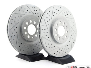 337/20th/GLI Front Big Brake Conversion Kit - Cross drilled & slotted rotors (312x25)