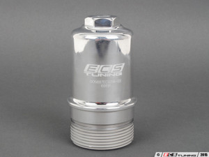 Polished Billet aluminum Oil filter housing - with filter