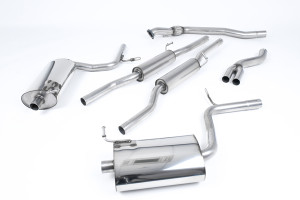 Milltek Cat Back Resonated with 100mm Black Tips - A4 2.0T B7 quattro - Manual Models Only
