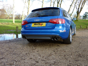 Milltek Cat Back Resonated Exhaust - 80mm GT Quad Tips - B8 S4 Sedan & S5 Sportback 3.0T quattro