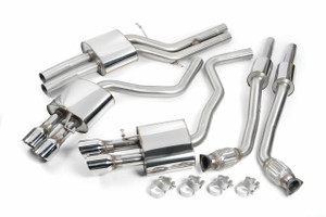 Milltek Cat Back Resonated Exhaust - 100mm GT Quad Tips - S6 4.0T quattro & S7 Sportback 4.0T S-tronic