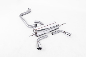 Milltek Cat Back - Polished Dual 100mm GT Tips - MK2 TT 2.0T 2WD