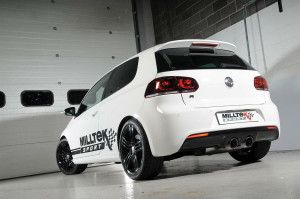 Milltek 2.75" Non Resonated Cat Back Exhaust - Titanium Tips - MK6 Golf R