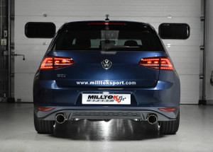 Milltek Non Resonated Cat Back Exhaust - Polished Tips - MK7 Golf GTI