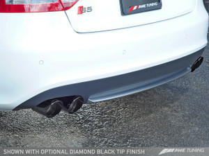 AWE Tuning S5 Cabrio Touring Edition Exhaust System (Exhaust + Non-Resonated Downpipes) - Diamond Black Tips