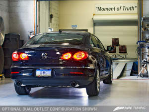 AWE Tuning VW CC Touring Edition Exhaust, Dual Outlet -- with Chrome Silver Tips