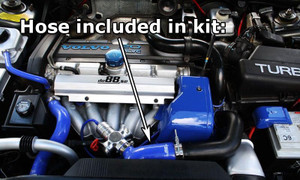 Top Intercooler Hose w/BOV 32mm Opening - Blue - 850 / S70 / V70 / C70