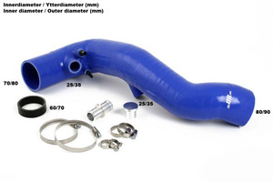 Turbo 3" Air Inlet Hose Kit - Red - S60 / S80 / V70 / XC70 / XC90