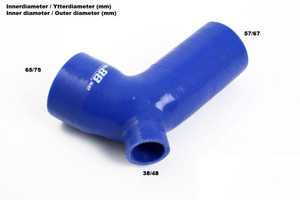 Top Intercooler Hose w/BOV 38mm Opening - Black - 850 / S70 / V70 / C70