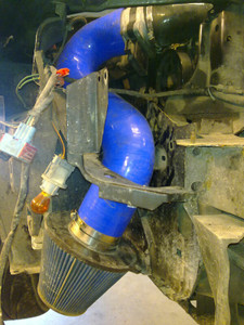 SAAB 9-3 T7 99-02 Cold Air filter relocation kit - Blue