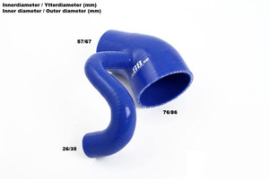 Throttle Body Hose 3" - 2.25" - Red - Volvo 850 / S70 / V70 / C70