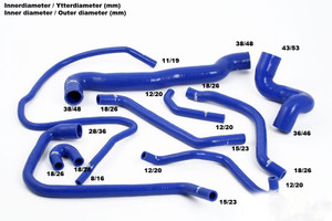SAAB 900/9-3 Turbo 94-00 Blue Coolant hoses
